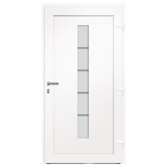 Voordeur 100x200 cm aluminium en PVC antraciet 5