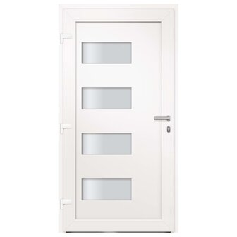 Voordeur 100x200 cm aluminium en PVC antraciet 4