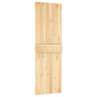 Schuifdeur Naturel en Zwart 70 x 210 cm Massief Grenenhout 5