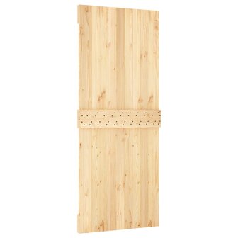 Schuifdeur Naturel en Zwart 85 x 210 cm Massief Grenenhout 5