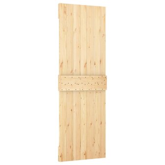 Schuifdeur Naturel en Zwart 70 x 210 cm Massief Grenenhout 5