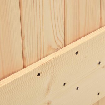 Schuifdeur Naturel en Zwart 70 x 210 cm Massief Grenenhout 6