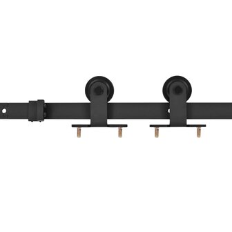 Schuifdeur Naturel en Zwart 70 x 210 cm Massief Grenenhout 9