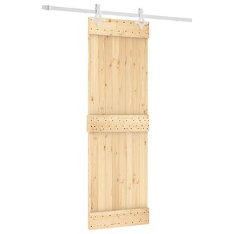 Schuifdeur Natuurlijk en Wit 70 x 210 cm Massief Grenenhout 2