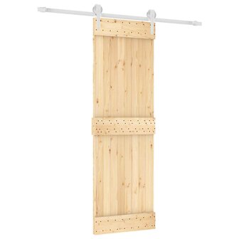Schuifdeur Natuurlijk en Wit 70 x 210 cm Massief Grenenhout 2