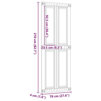 Schuifdeur Corona HoningBruin 70 x 210 cm Massief grenenhout 6