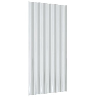 Dakpanelen 12 st 80x36 cm gegalvaniseerd staal grijs 5