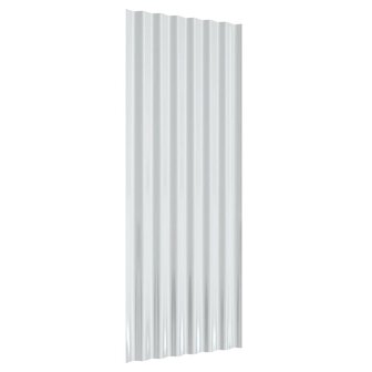 Dakpanelen 12 st 100x36 cm gegalvaniseerd staal grijs 5