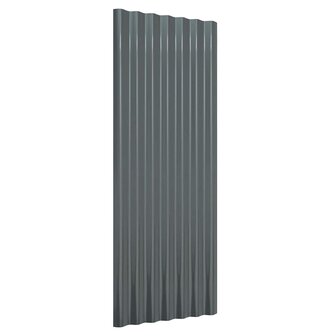 Dakpanelen 12 st 100x36 cm gegalvaniseerd staal antracietkleurig 3