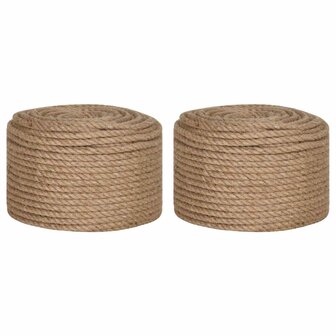 Jute Touw 2 pcs 2 mm 100 m Naturel 100% Tossa jute 2