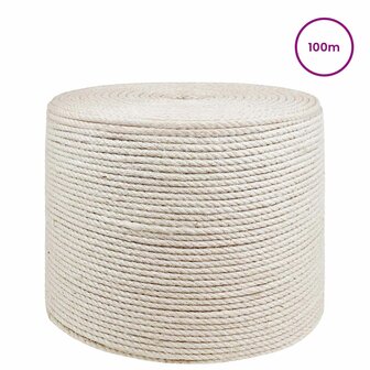 Jute Touw 2 pcs 2 Wit 100% Tossa jute 2