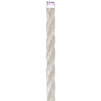 Jute Touw 2 pcs 2 Wit 100% Tossa jute 5