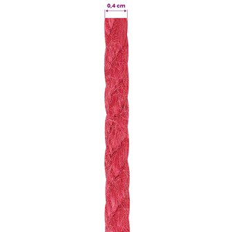 Jute Touw Rood 100% Tossa jute 5