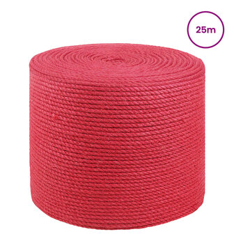 Jute Touw Rood 100% Tossa jute 2