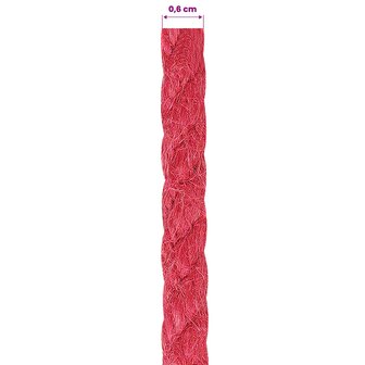 Jute Touw Rood 100% Tossa jute 5