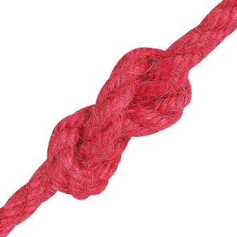 Jute Touw Rood 100% Tossa jute 3