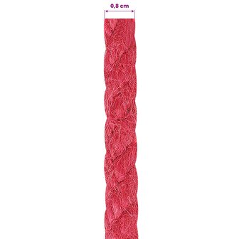 Jute Touw Rood 100% Tossa jute 5
