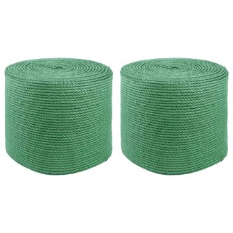 Jute Touw 2 pcs Groen 100% Tossa jute 1