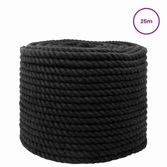 Touw Zwart 1 x 1 x 2500 cm Katoen 2