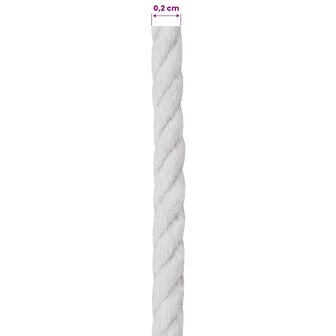 Touw 2 pcs Wit Katoen 5