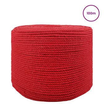 Touw 2 pcs Rood Katoen 2