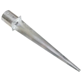 Grondpinnen 2 st 12x91 cm gegalvaniseerd staal zilverkleurig 4
