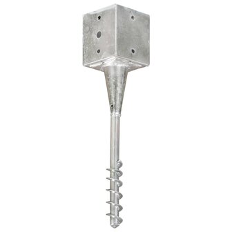Grondpinnen 6 st 12x12x56 cm gegalvaniseerd staal zilverkleurig 2