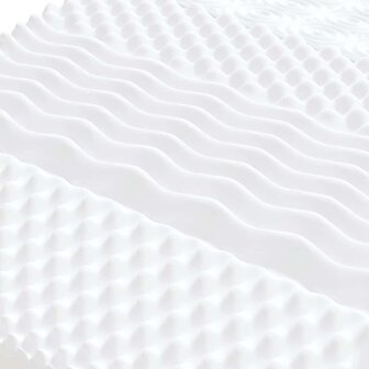 Schuimmatras 7 zones hardheid 20 ILD 120x220 cm wit 5
