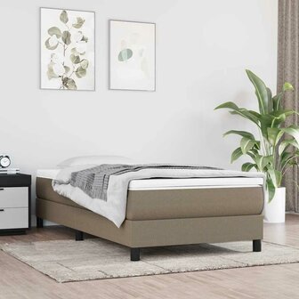 Pocketveringmatras voor kinderen medium 80x160 cm stof taupe 1