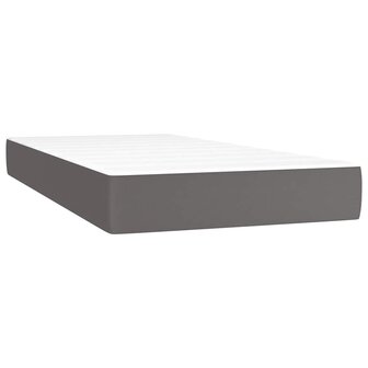 Pocketveringmatras voor kinderen medium 80x160 cm kunstleer grijs 2