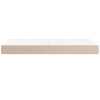 Pocketveringmatras voor kinderen medium 80x160 cm kunstleer cappuccino 4