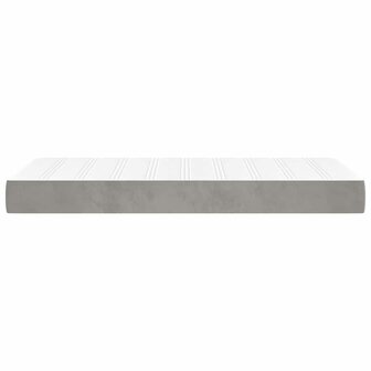 Pocketveringmatras voor kinderen medium 80x160 cm fluweel lichtgrijs 4