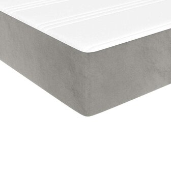 Pocketveringmatras voor kinderen medium 80x160 cm fluweel lichtgrijs 5