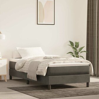 Pocketveringmatras voor kinderen medium 80x160 cm fluweel donkergrijs 1