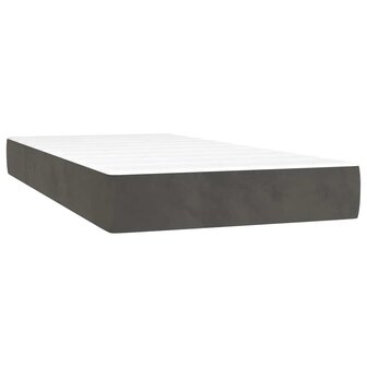 Pocketveringmatras voor kinderen medium 80x160 cm fluweel donkergrijs 2