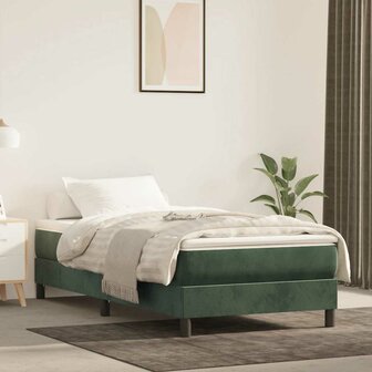 Pocketveringmatras voor kinderen medium 80x160 cm fluweel donkergroen 1