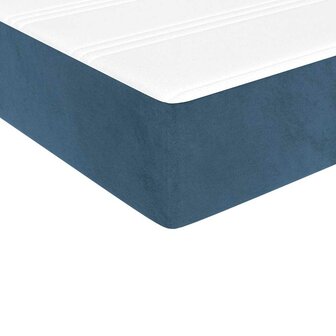 Pocketveringmatras voor kinderen medium 80x160 cm fluweel donkerblauw 5