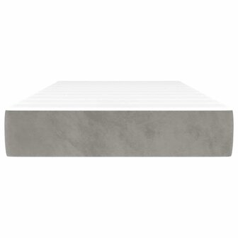 Pocketveringmatras medium 80x210x20 cm fluweel lichtgrijs 3
