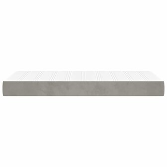 Pocketveringmatras medium 80x210x20 cm fluweel lichtgrijs 4