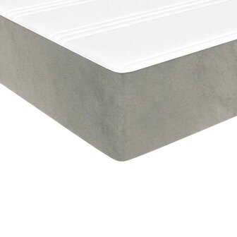 Pocketveringmatras medium 80x210x20 cm fluweel lichtgrijs 5