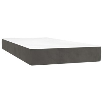 Pocketveringmatras medium 80x210x20 cm fluweel donkergrijs 2