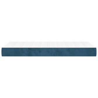 Pocketveringmatras medium 80x210x20 cm fluweel donkerblauw 4