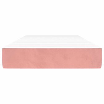 Pocketveringmatras medium 90x210x20 cm fluweel roze 3
