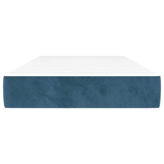 Pocketveringmatras medium 80x220x20 cm fluweel donkerblauw 3