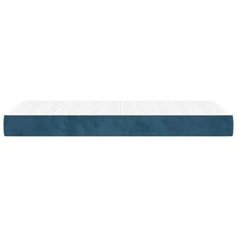 Pocketveringmatras medium 80x220x20 cm fluweel donkerblauw 4