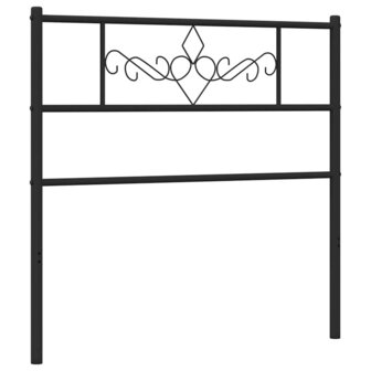 Vervangend hoofdbord 75 cm metaal zwart 2