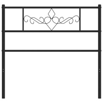 Vervangend hoofdbord 75 cm metaal zwart 3