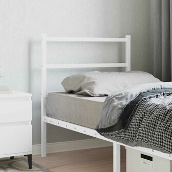 Vervangend hoofdbord 75 cm metaal wit 1