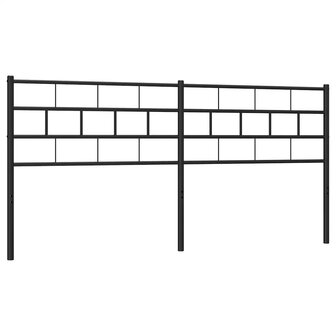 Vervangend hoofdbord 200 cm metaal zwart 2
