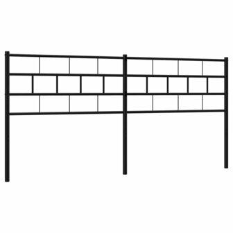 Vervangend hoofdbord 200 cm metaal zwart 5